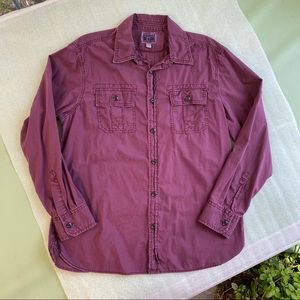 ”Converse Washed Maroon ButtonDown Shirt”